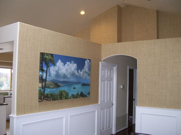 After Wallpapering Hallway