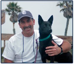 Mark and his dog, Cubby